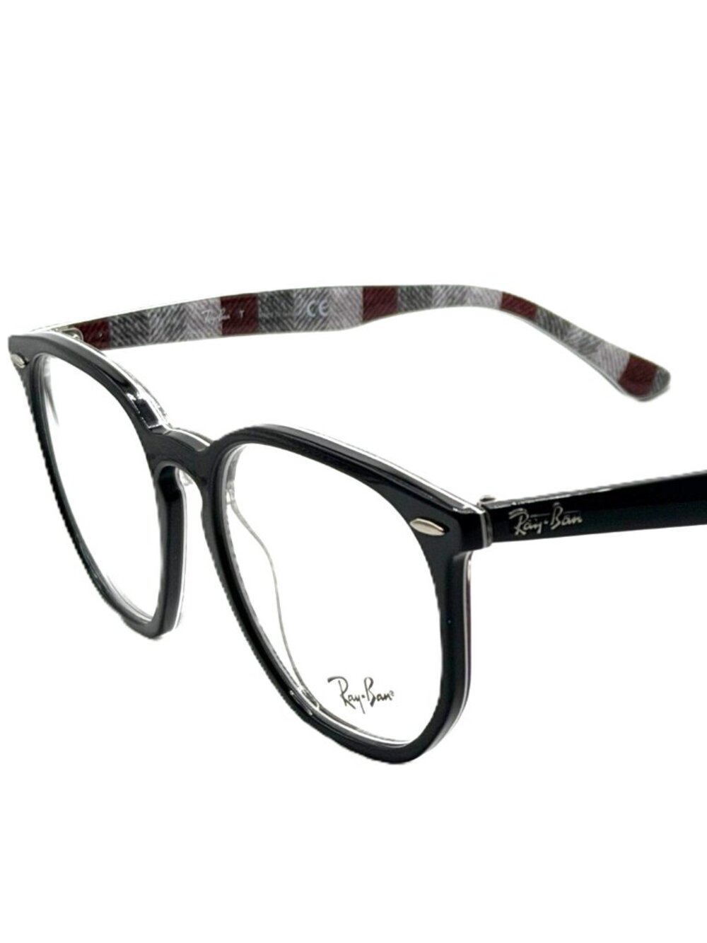 RAY BAN RB 7151 8089 POLISHED BLACK UNISEX EYEGLASSES 52MM 19 145